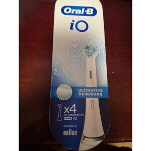 NEW Oral-B iO Ultimate Clean Replacement Brush Heads, White, 4 count
